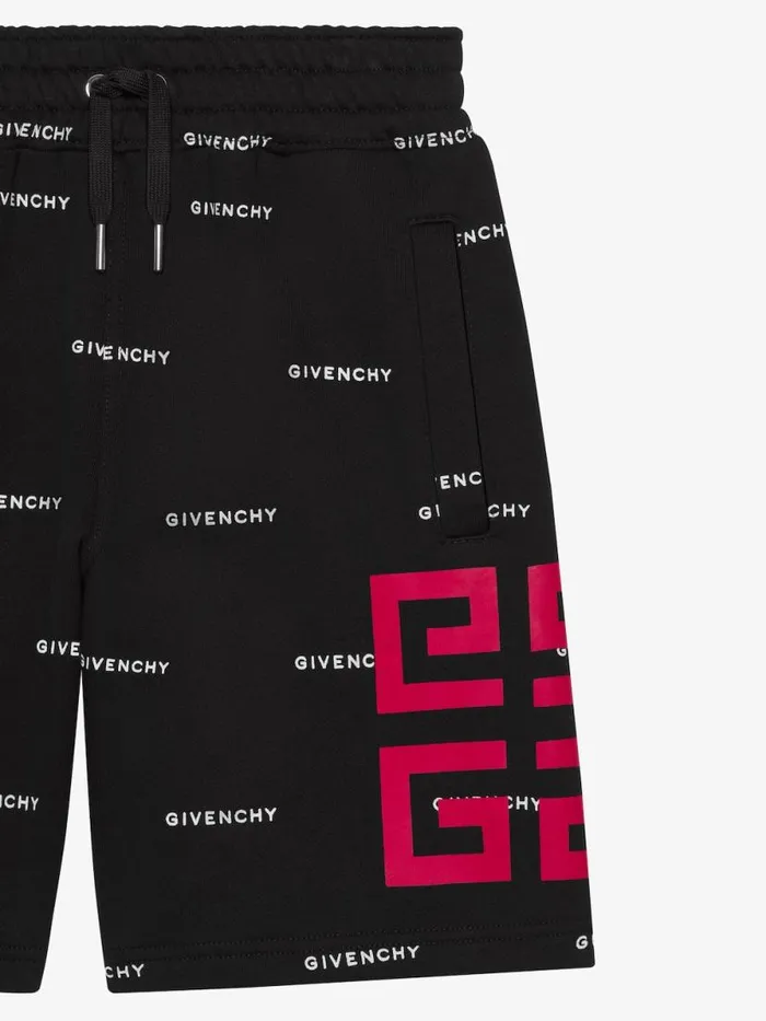 4g Bermuda Shorts In Fleece Black Kids Givenchy