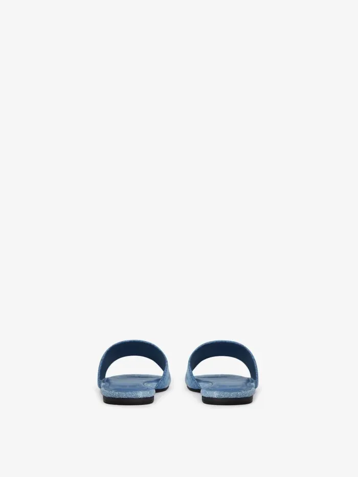 4g Mules In Washed Denim Medium Blue Women Givenchy Slides and Sandals