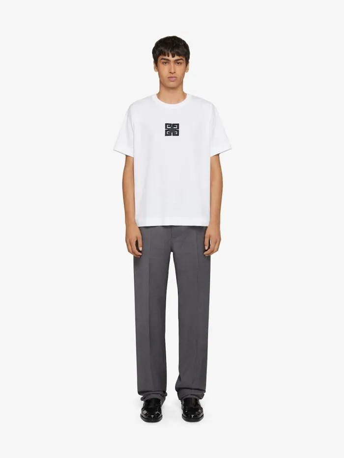 4g Stars Boxy Fit TShirt In Cotton White Men Givenchy TShirts