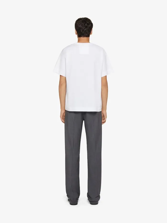 4g Stars Boxy Fit TShirt In Cotton White Men Givenchy TShirts