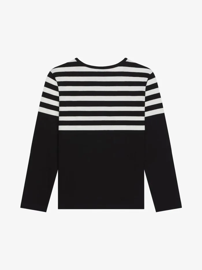 4g Striped TShirt In Cotton Blackwhite Kids Givenchy