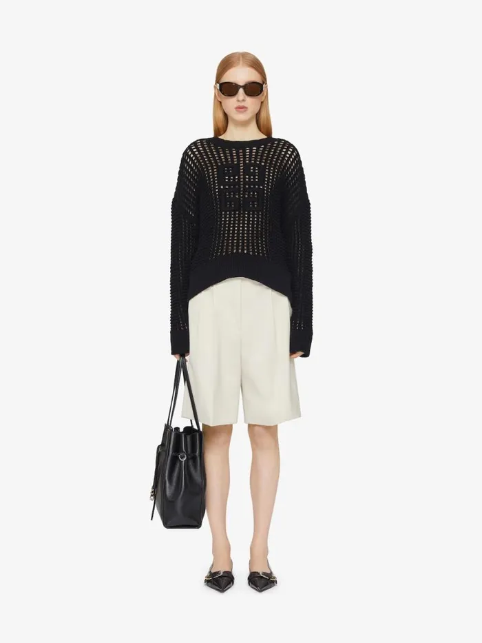 4g Sweater In Wool And Cashmere Black Women Givenchy Sweaters