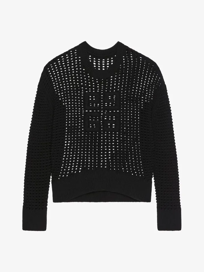 4g Sweater In Wool And Cashmere Black Women Givenchy Sweaters
