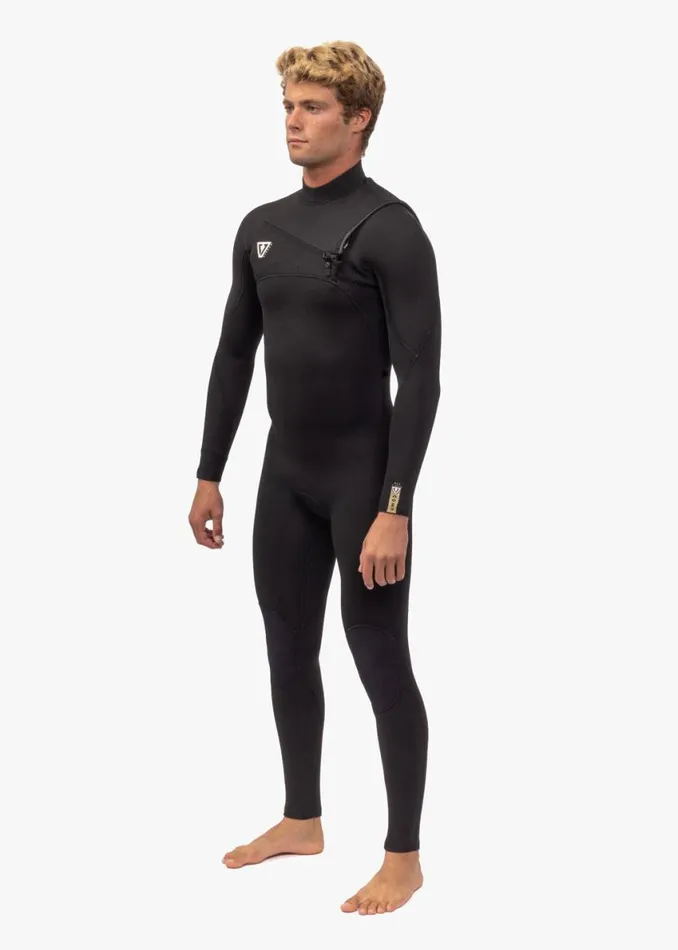 7 Seas Comp 43 Full Chest Zip Black 2 Men Vissla Wetsuits