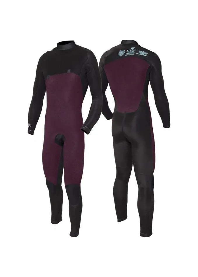 7 Seas Comp 43 Full Chest Zip Black 2 Men Vissla Wetsuits