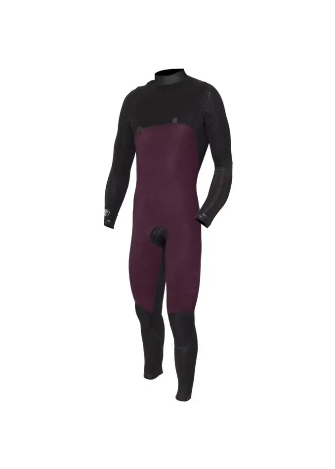 7 Seas Comp 43 Full Chest Zip Black 2 Men Vissla Wetsuits