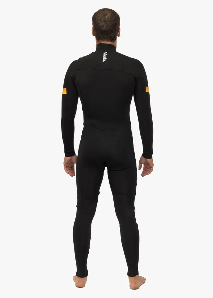 7 Seas Raditude 43 Full Chest Zip Wetsuit Black 3 Men Vissla Wetsuits