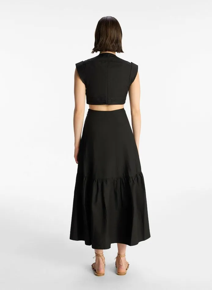 Accessories Women ALC Alexandria Cotton Midi Dress Black Accessories Women ALC Alexandria Cotton Midi Dress Black