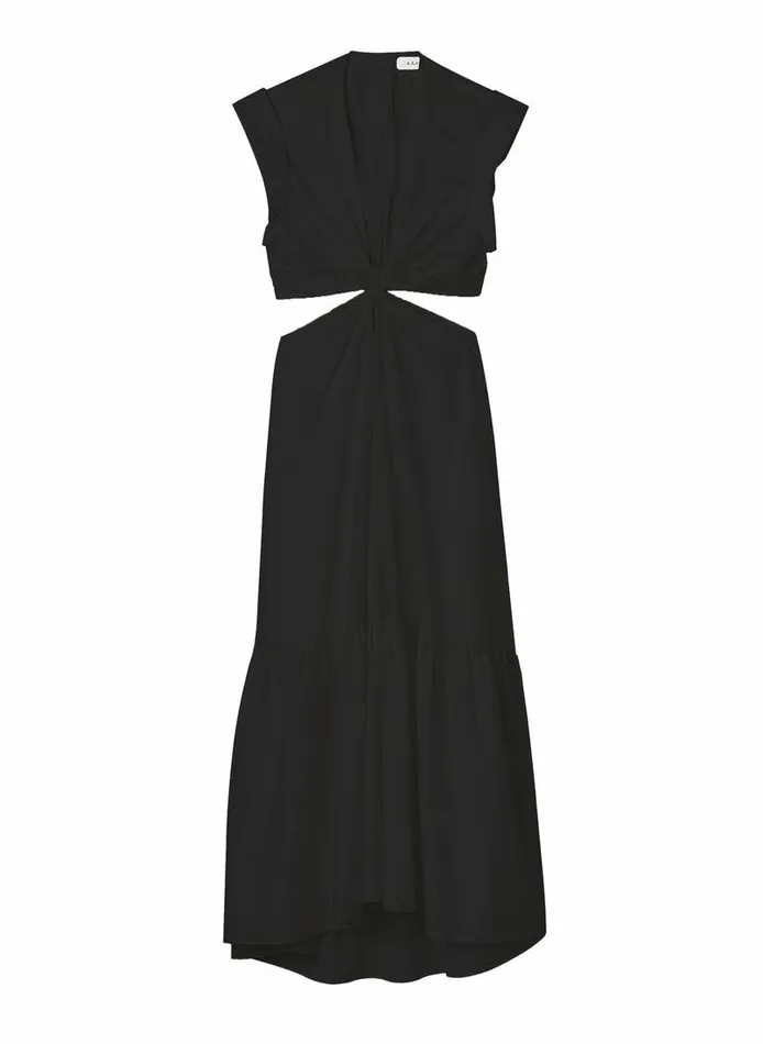 Accessories Women ALC Alexandria Cotton Midi Dress Black Accessories Women ALC Alexandria Cotton Midi Dress Black