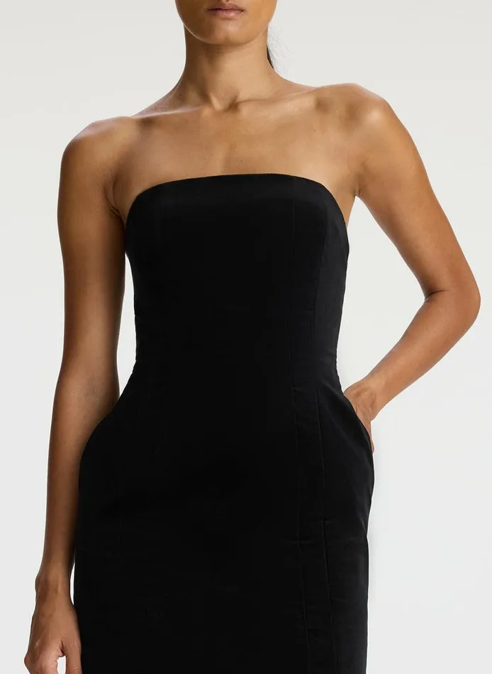 Accessories Women ALC Elizabeth Velvet Midi Dress Black Accessories Women ALC Elizabeth Velvet Midi Dress Black