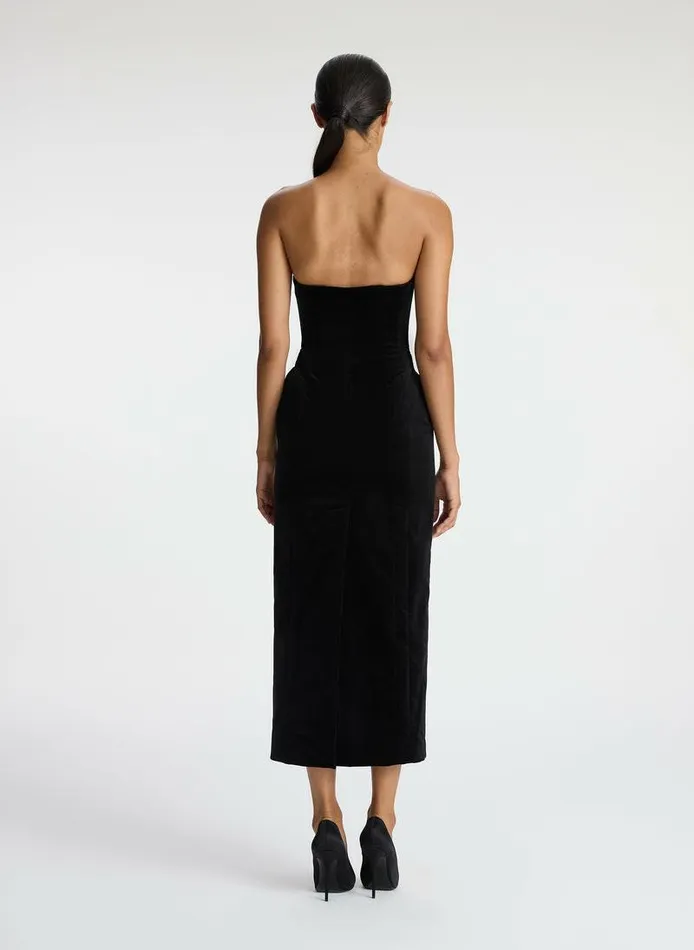 Accessories Women ALC Elizabeth Velvet Midi Dress Black Accessories Women ALC Elizabeth Velvet Midi Dress Black