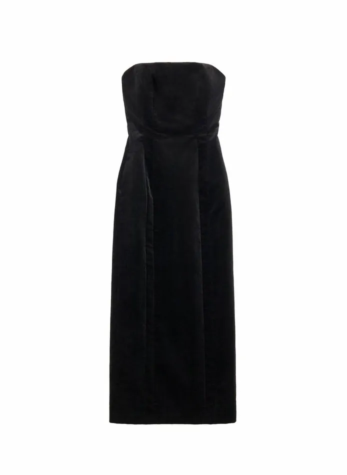 Accessories Women ALC Elizabeth Velvet Midi Dress Black Accessories Women ALC Elizabeth Velvet Midi Dress Black