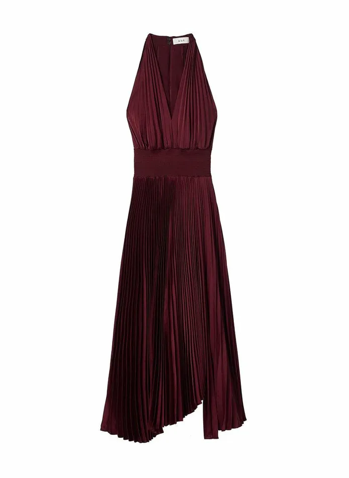 Accessories Women ALC Rose Satin Pleated Dress Chicory Accessories Women ALC Rose Satin Pleated Dress Chicory