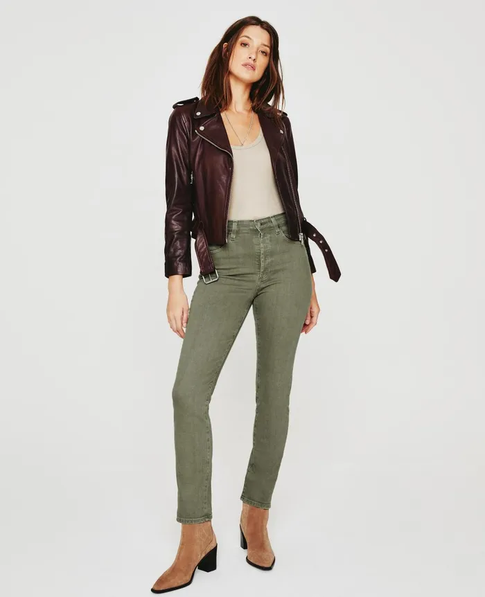 AG Jeans Alexxis Slim 3 Years Sulfur Armory Green Women Denim
