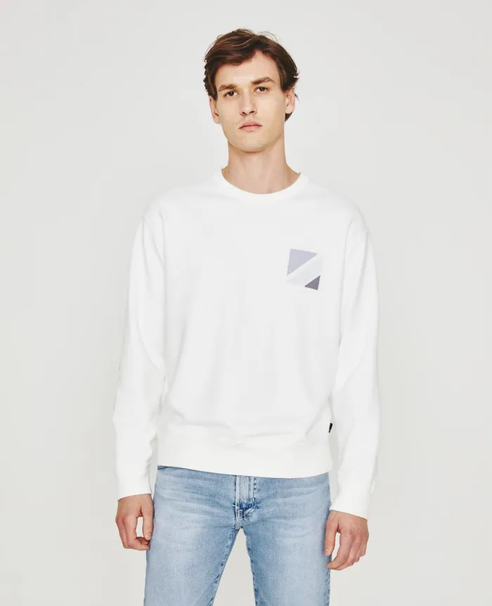 AG Jeans Arc Crew Geo Cube Exwhite Men Tees