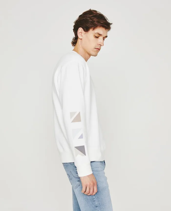 AG Jeans Arc Crew Geo Cube Exwhite Men Tees AG Jeans Arc Crew Geo Cube Exwhite Men Tees