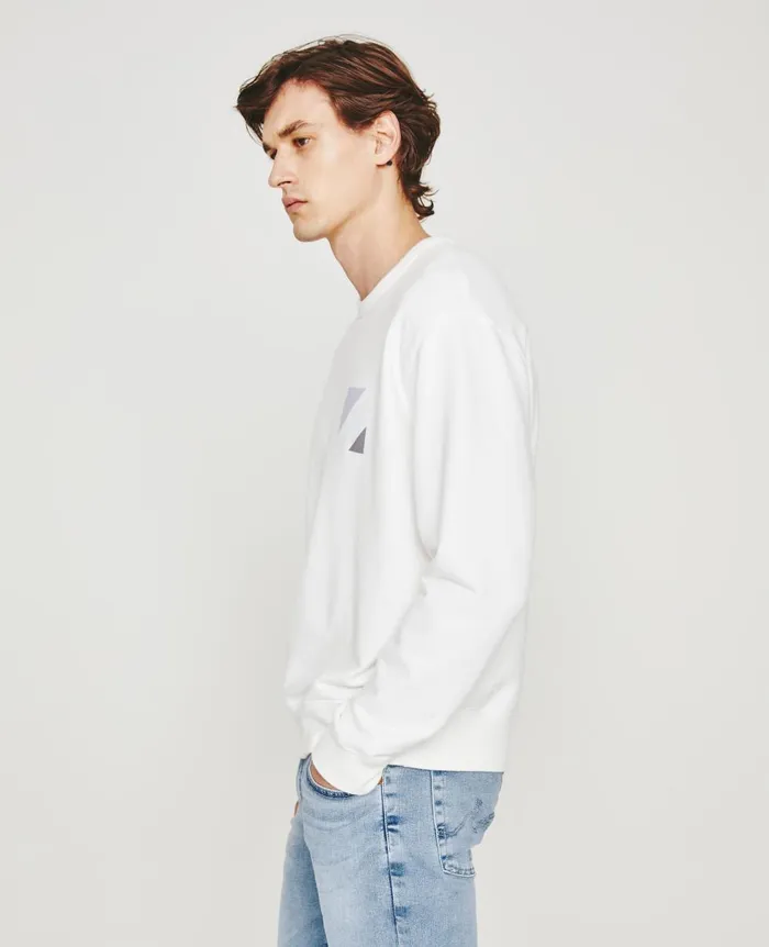 AG Jeans Arc Crew Geo Cube Exwhite Men Tees AG Jeans Arc Crew Geo Cube Exwhite Men Tees