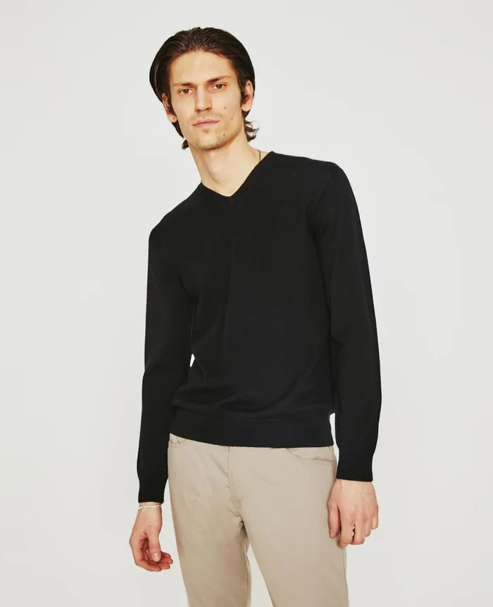 AG Jeans Beck Vee True Black Men Sweatshirts