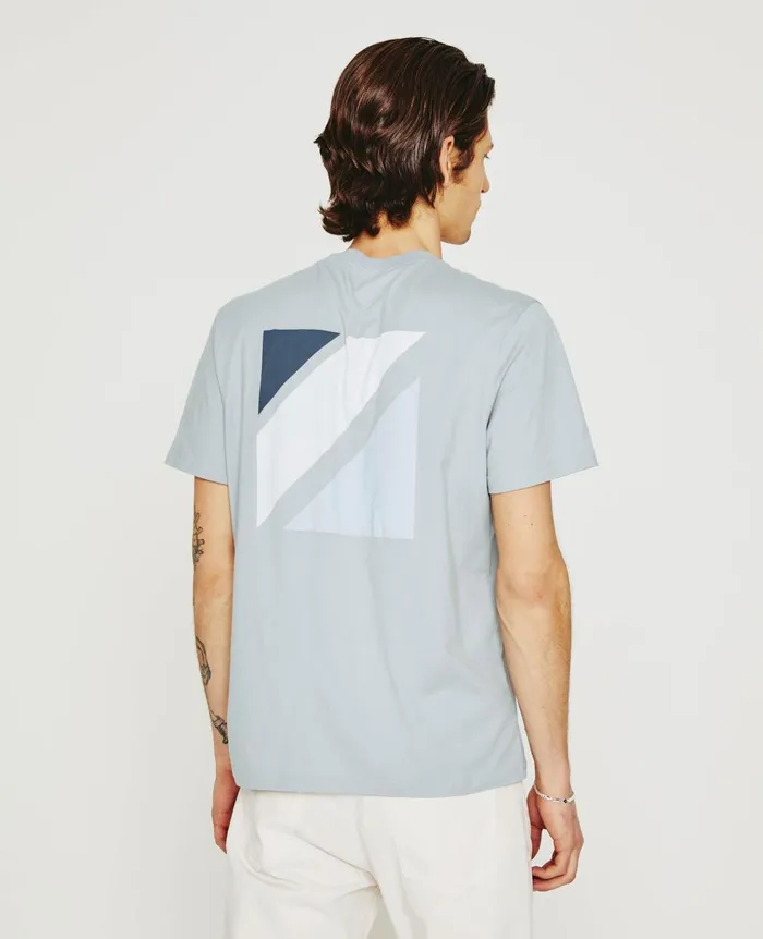 AG Jeans Bryce Crew Geo Cube White Sands Men Tees