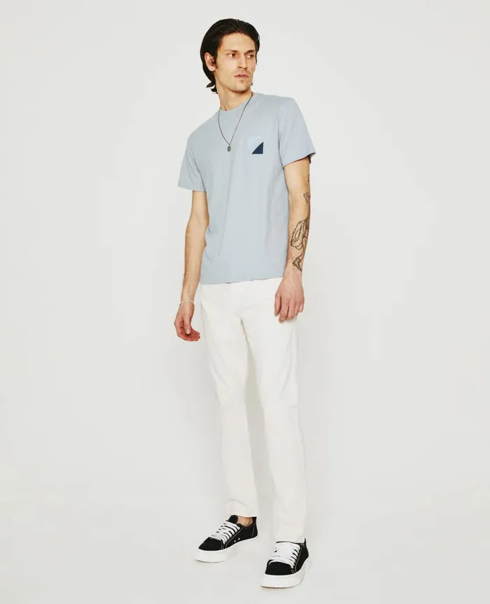 AG Jeans Bryce Crew Geo Cube White Sands Men Tees AG Jeans Bryce Crew Geo Cube White Sands Men Tees