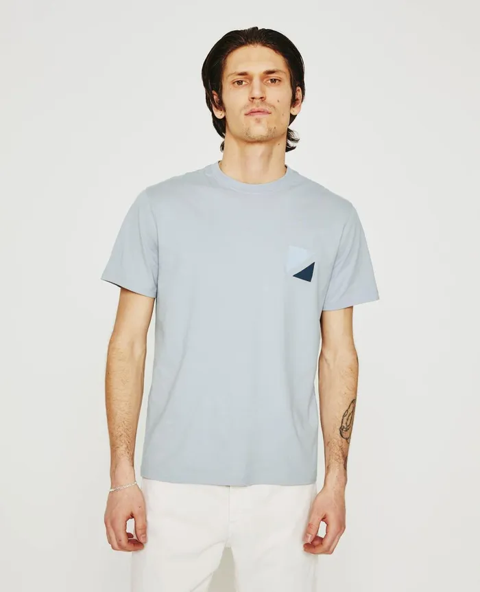 AG Jeans Bryce Crew Geo Cube White Sands Men Tees AG Jeans Bryce Crew Geo Cube White Sands Men Tees