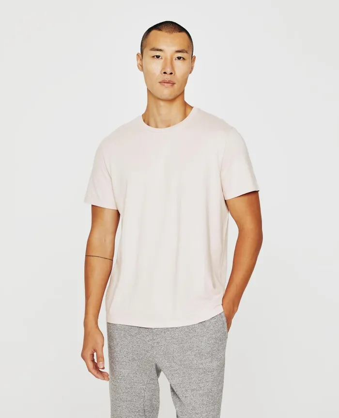 AG Jeans Bryce Crew Vintage Pink Men Tees