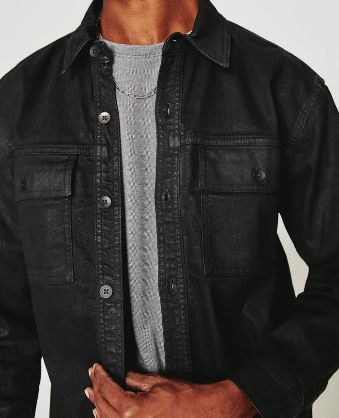 AG Jeans Elias Shirt Jacket Ltt Ct Charcoal Black Men Jackets AG Jeans Elias Shirt Jacket Ltt Ct Charcoal Black Men Jackets