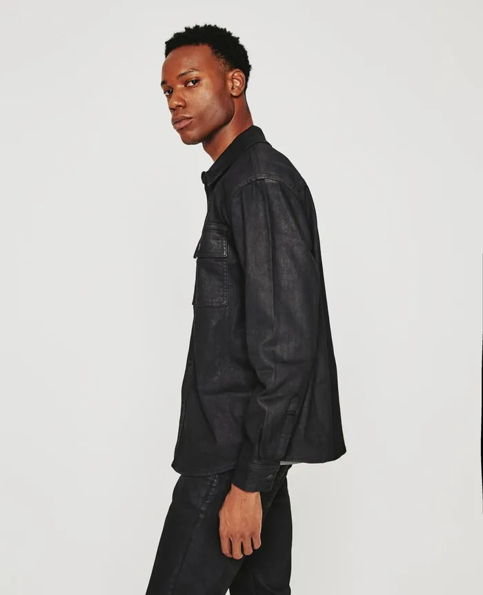 AG Jeans Elias Shirt Jacket Ltt Ct Charcoal Black Men Jackets AG Jeans Elias Shirt Jacket Ltt Ct Charcoal Black Men Jackets