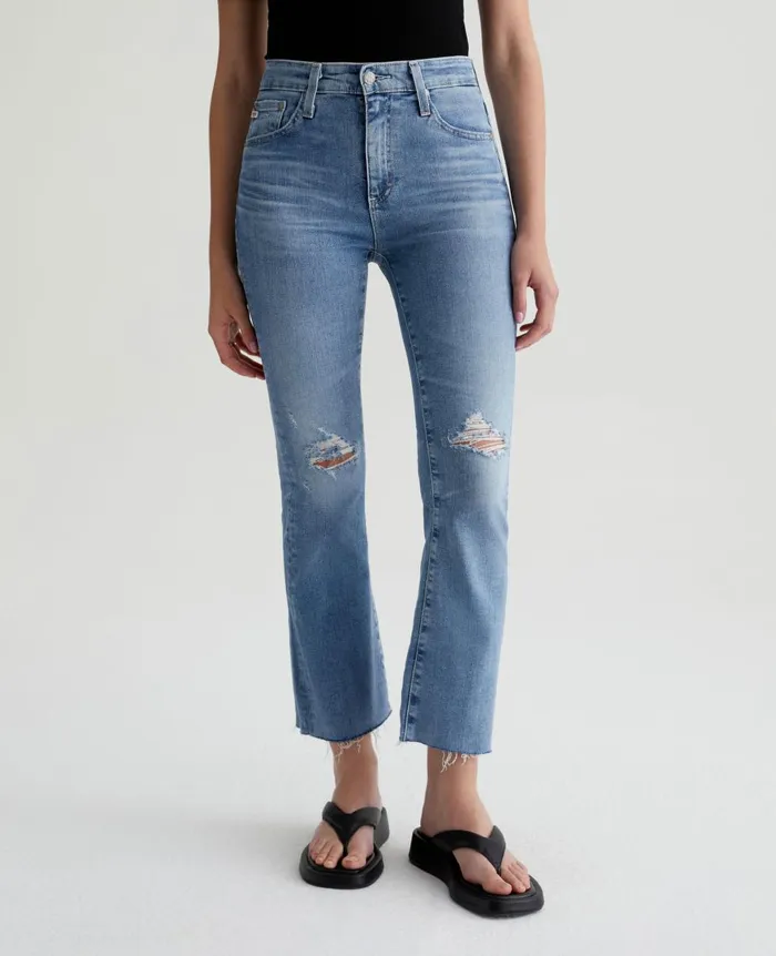 AG Jeans Farrah Boot Crop 20 Years Undertow Destructed Women Denim AG Jeans Farrah Boot Crop 20 Years Undertow Destructed Women Denim