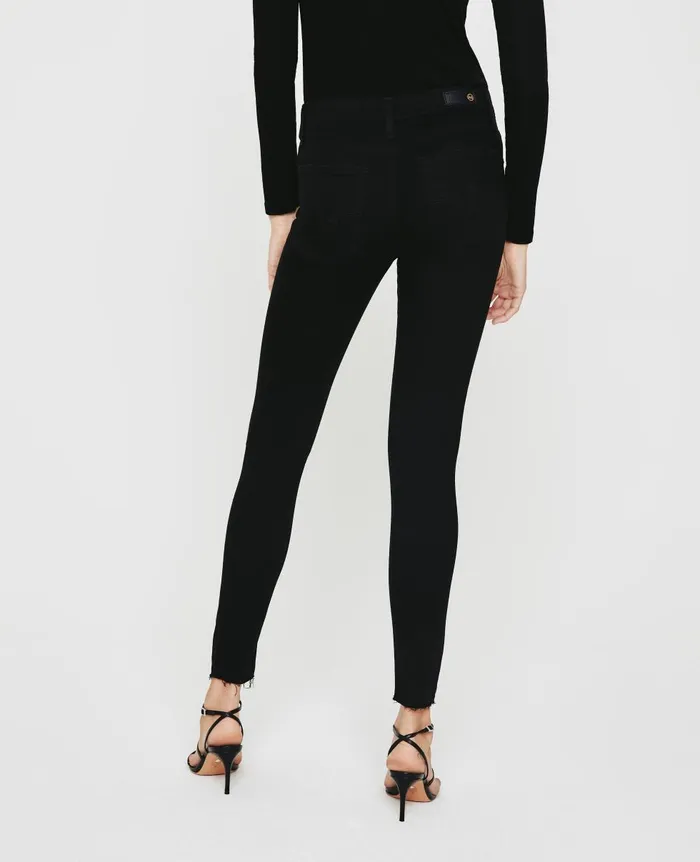 AG Jeans Farrah Skinny Ankle 1 Year Midnight Black Destruct Women Denim AG Jeans Farrah Skinny Ankle 1 Year Midnight Black Destruct Women Denim