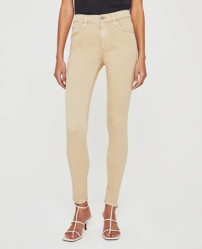 AG Jeans Farrah Skinny Sulfur Toasted Almond Women Pants AG Jeans Farrah Skinny Sulfur Toasted Almond Women Pants