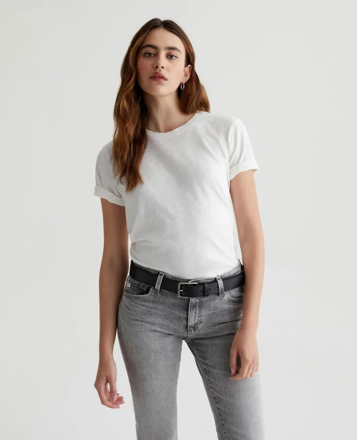AG Jeans Jagger Crew 5 Years True White Women Tees and Tanks