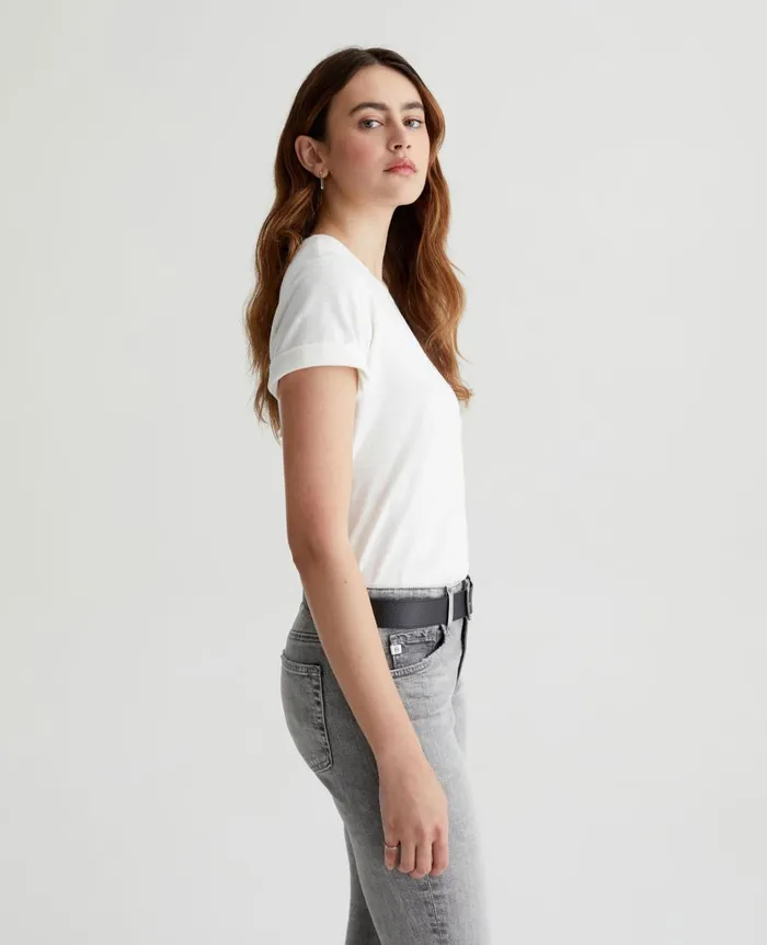 AG Jeans Jagger Crew 5 Years True White Women Tees and Tanks AG Jeans Jagger Crew 5 Years True White Women Tees and Tanks