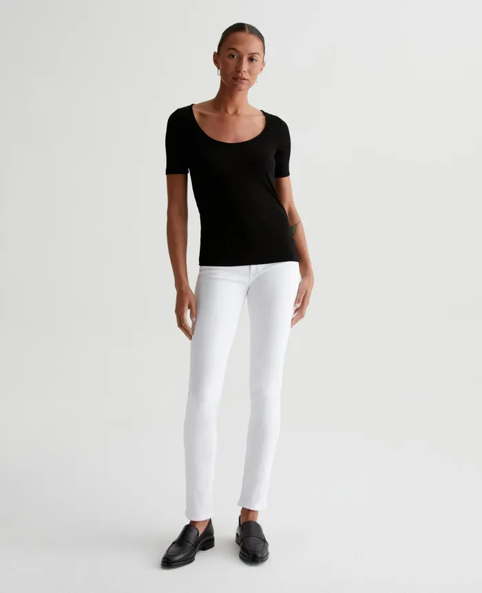 AG Jeans Jaxon Scoop True Black Women Tops and Shirts AG Jeans Jaxon Scoop True Black Women Tops and Shirts