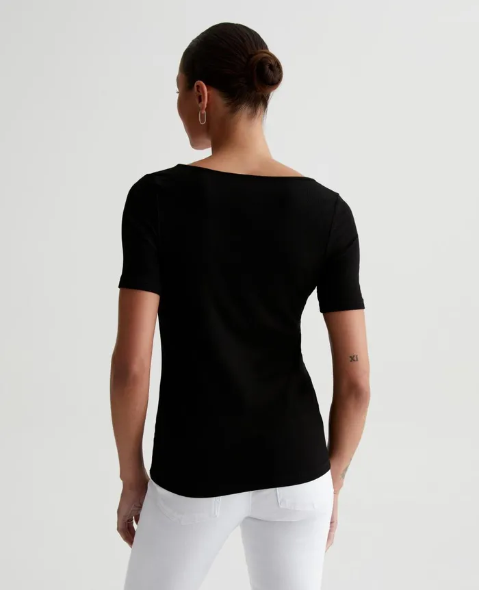 AG Jeans Jaxon Scoop True Black Women Tops and Shirts AG Jeans Jaxon Scoop True Black Women Tops and Shirts