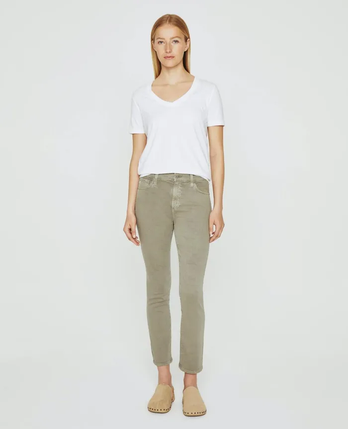 AG Jeans Mari Crop Sulfur Dried Rosemary Women Denim