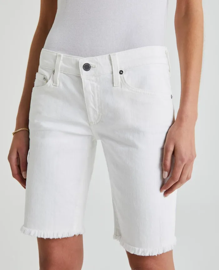 AG Jeans Nikki Short 1yr Tonal White Women Skirts and Shorts AG Jeans Nikki Short 1yr Tonal White Women Skirts and Shorts
