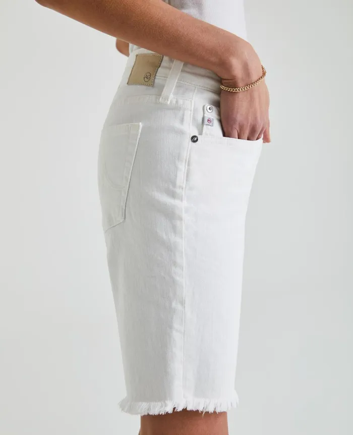 AG Jeans Nikki Short 1yr Tonal White Women Skirts and Shorts AG Jeans Nikki Short 1yr Tonal White Women Skirts and Shorts
