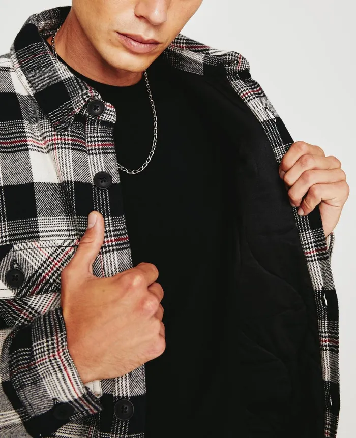 AG Jeans Nolan Jacket Field Plaid Black Multi Men Jackets AG Jeans Nolan Jacket Field Plaid Black Multi Men Jackets
