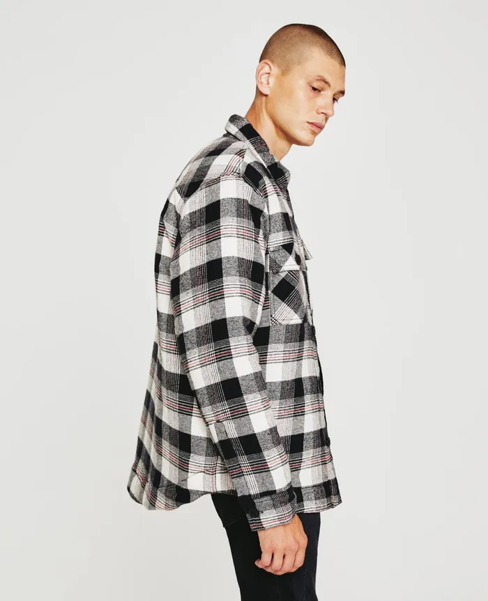 AG Jeans Nolan Jacket Field Plaid Black Multi Men Jackets AG Jeans Nolan Jacket Field Plaid Black Multi Men Jackets
