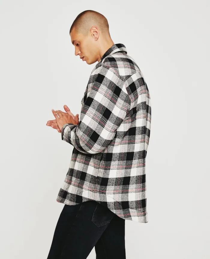 AG Jeans Nolan Jacket Field Plaid Black Multi Men Jackets AG Jeans Nolan Jacket Field Plaid Black Multi Men Jackets