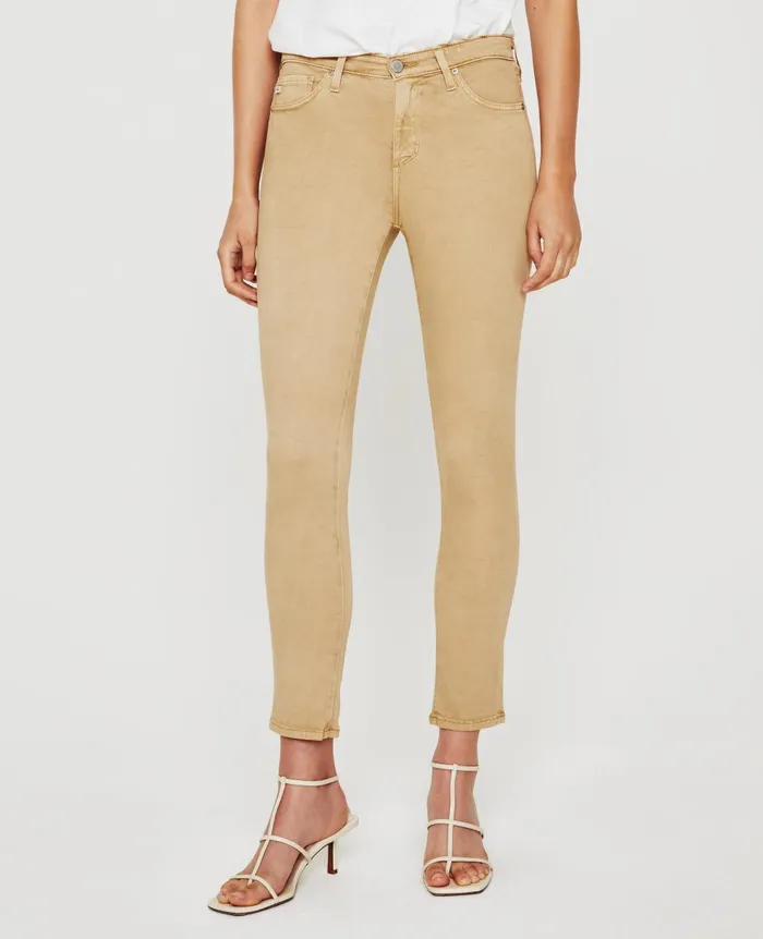AG Jeans Prima Crop Sulfur Toasted Almond Women Pants AG Jeans Prima Crop Sulfur Toasted Almond Women Pants