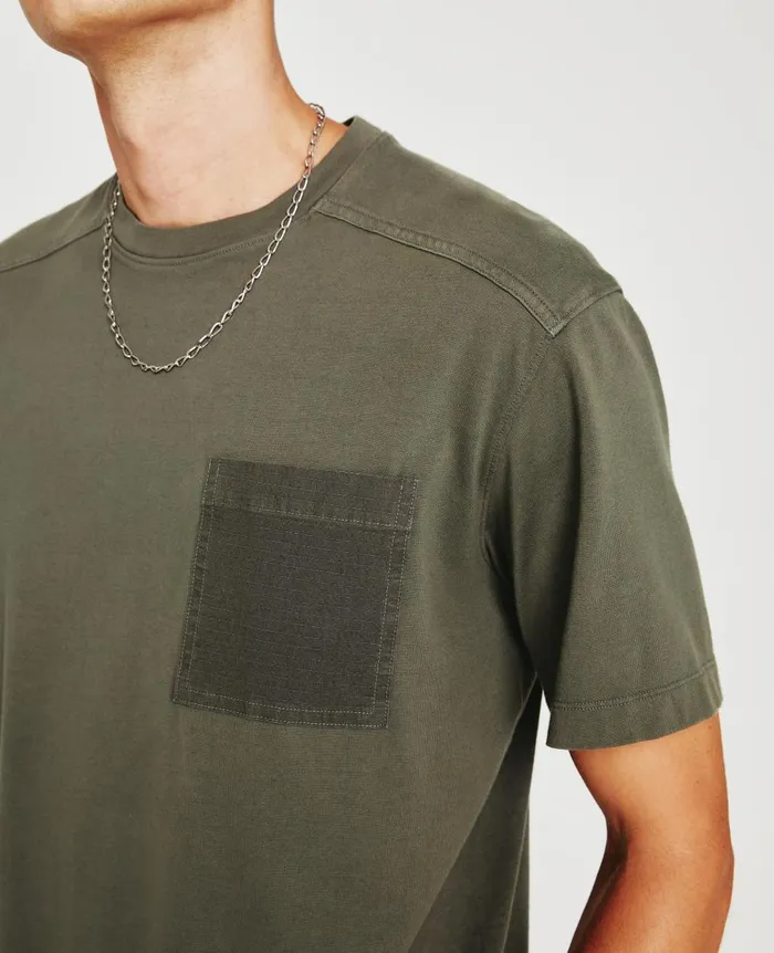 AG Jeans Shane Crew Armory Green Men Tees AG Jeans Shane Crew Armory Green Men Tees