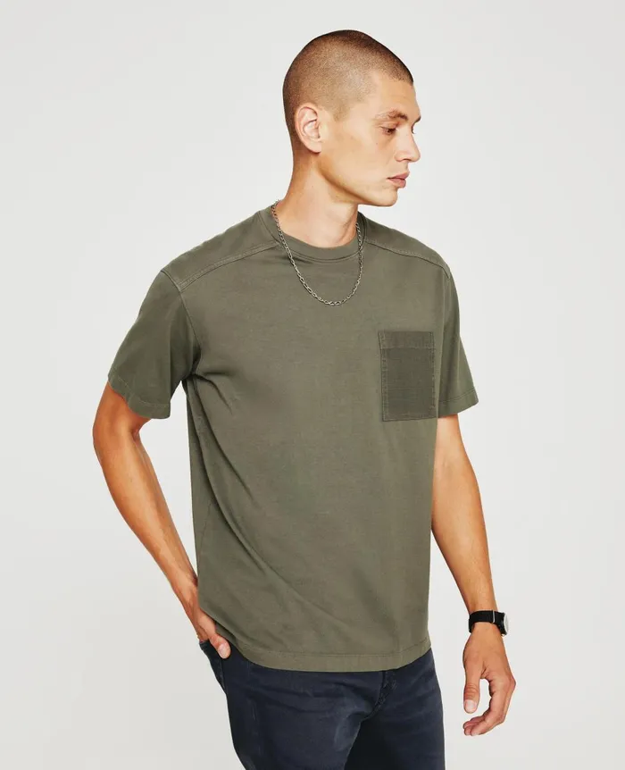 AG Jeans Shane Crew Armory Green Men Tees AG Jeans Shane Crew Armory Green Men Tees