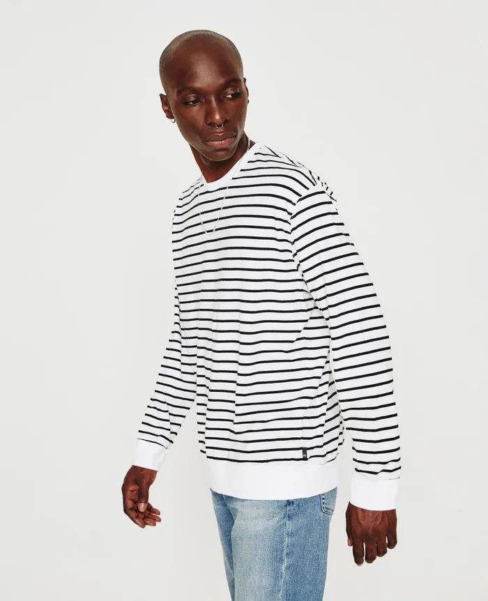 AG Jeans Wesley Pullover True Whitetrue Black Men Sweatshirts AG Jeans Wesley Pullover True Whitetrue Black Men Sweatshirts