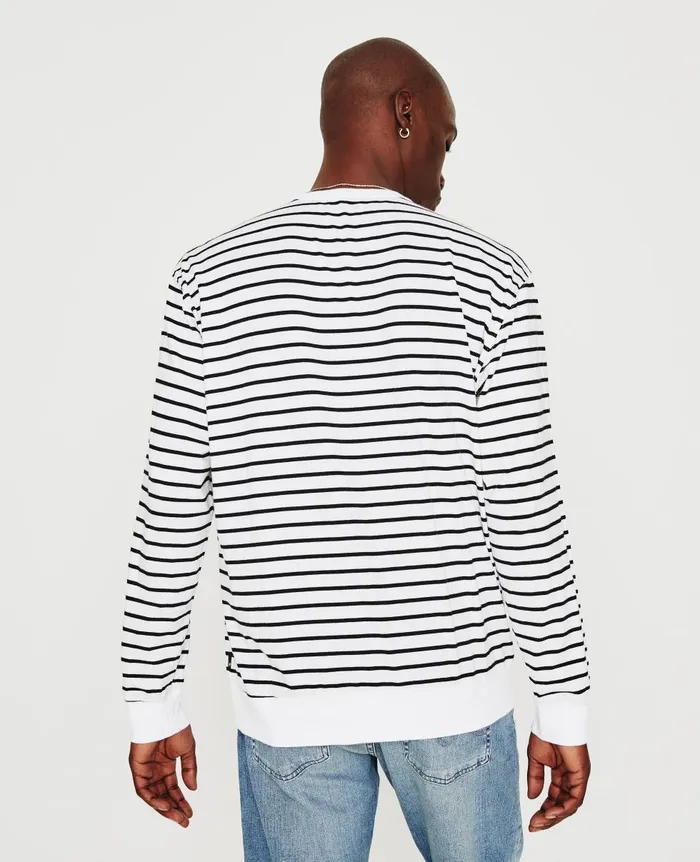 AG Jeans Wesley Pullover True Whitetrue Black Men Sweatshirts AG Jeans Wesley Pullover True Whitetrue Black Men Sweatshirts