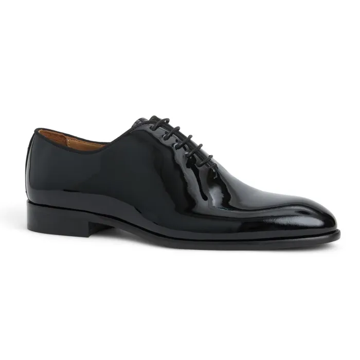 Angelo Whole Cut Oxford Black Patent Men Bruno Magli Dress Shoes