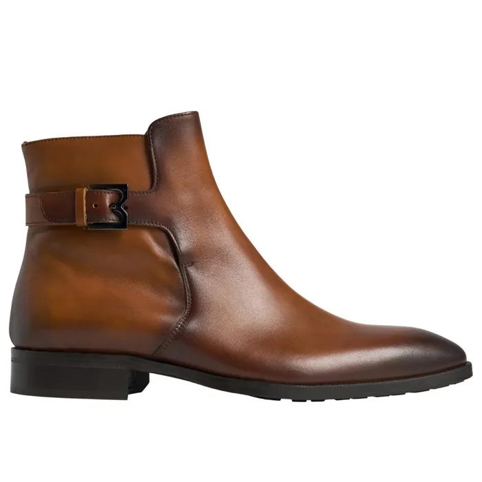 Angiolini Leather Dress Boot 8211 Cognac Men Bruno Magli Boots