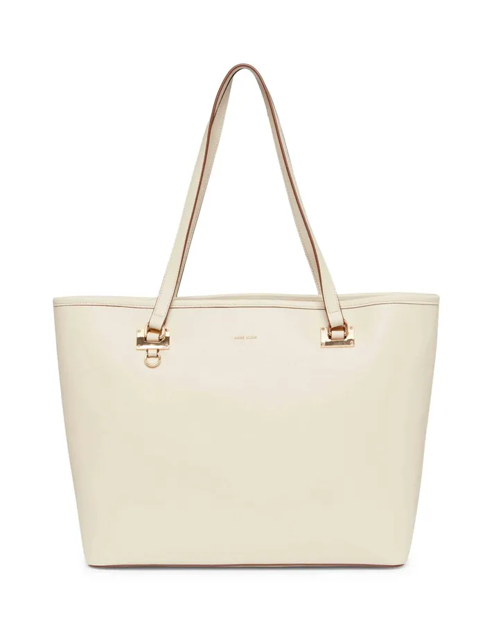 Anne Klein Anne Klein Work Tote With Pouch Chalk Women Handbags