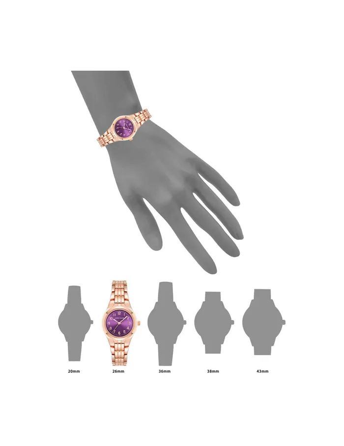 Anne Klein Classic Easy To Read Dial Watch Purple Women Watches 038 Jewelry